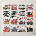 Sarcasm & Sass Premade DTF Transfer Gangsheet - 22 x 60 product image