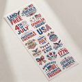 Patriotic July 4th Premade DTF Transfer Gangsheet - 22 x 60 product image