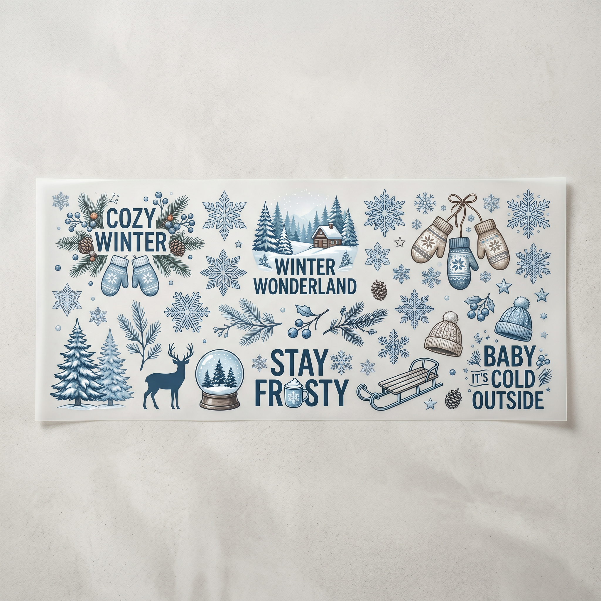 Winter Wonderland Premade DTF Transfer Gangsheet - 22 x 60 product image