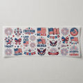 Freedom & Fireworks Patriotic Premade DTF Transfer Gangsheet - 22 x 60 product image