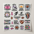 Touchdowns and Triumphs Premade DTF Transfer Gangsheet - 22 x 60 product image