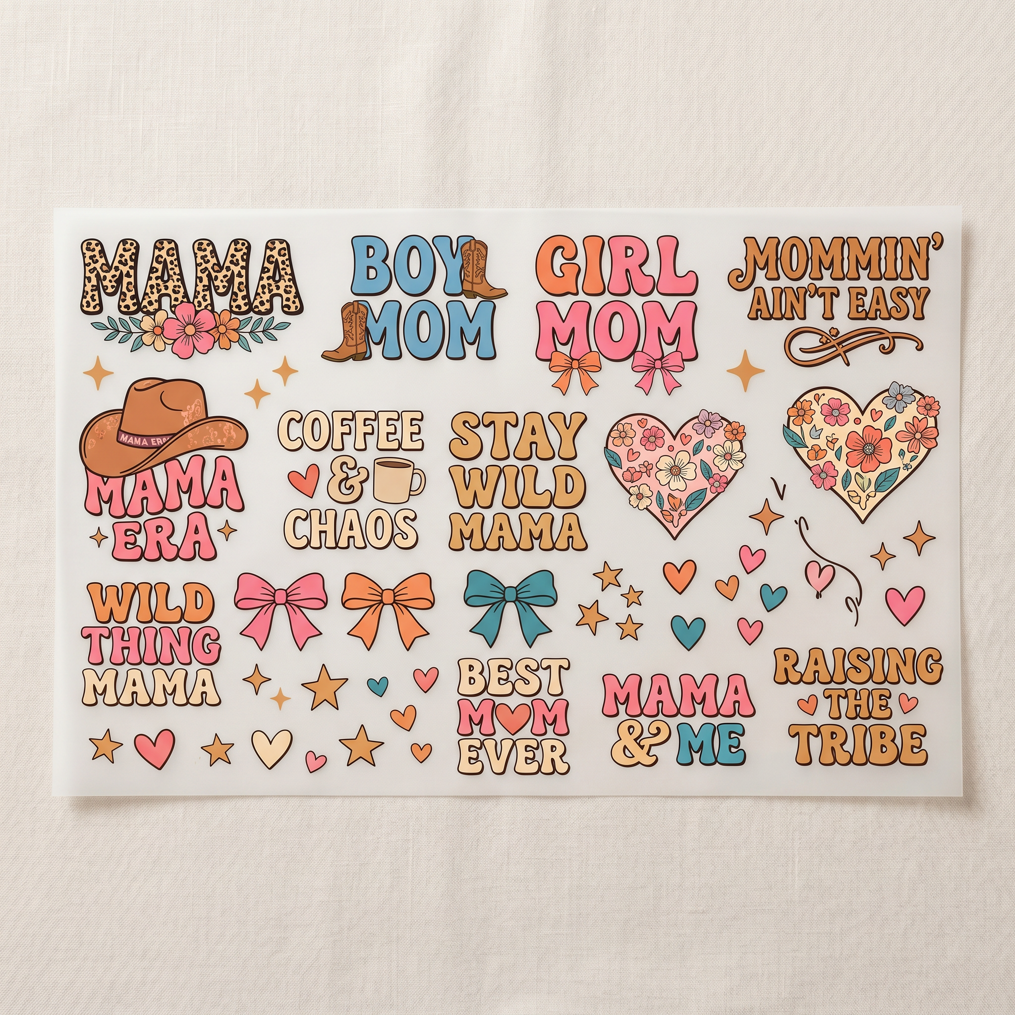Mama Life Collection Premade DTF Transfer Gangsheet - 22 x 60 product image