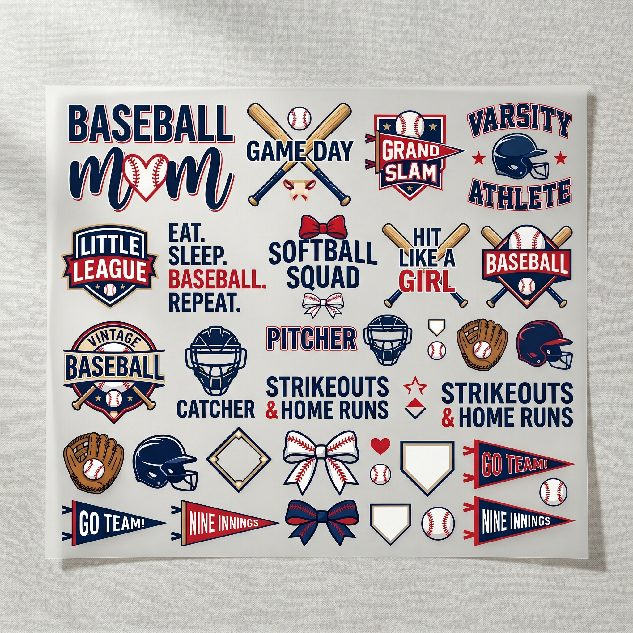 Baseball Life Premade DTF Transfer Gangsheet - 22 x 60 product image