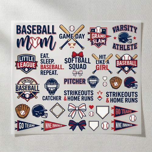 Baseball Life Premade DTF Transfer Gangsheet - 22 x 60 product image
