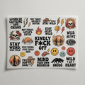 Moody & Unfiltered Funny Premade DTF Transfer Gangsheet - 22 x 60 product image