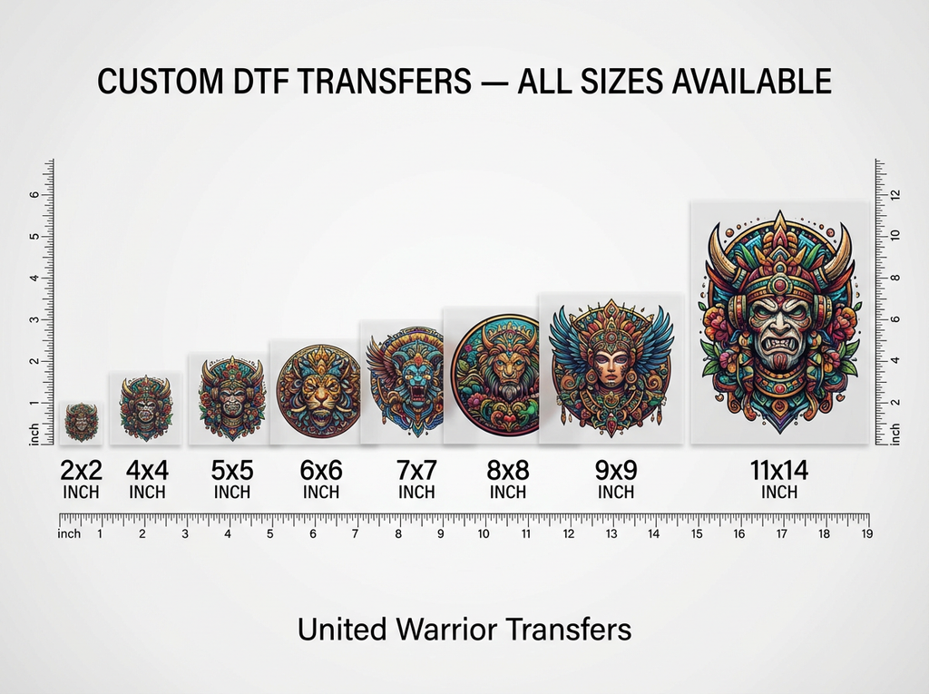 Custom DTF Transfer by Size