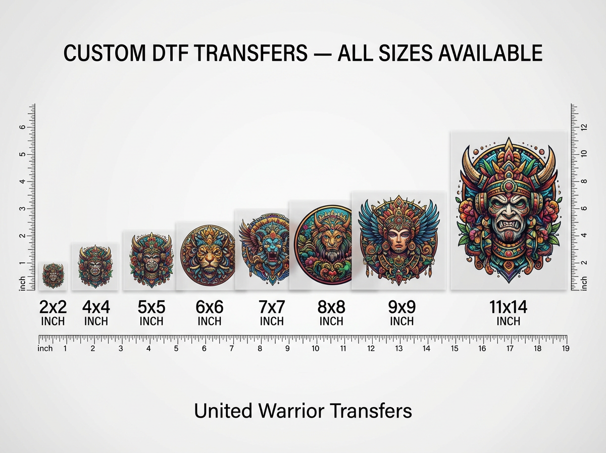Custom DTF Transfer by Size