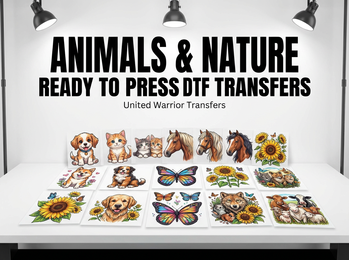 Ready to Press DTF Transfers Animals and Nature