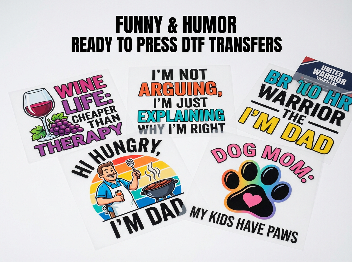 Ready to Press DTF Transfers Funny and Novelty