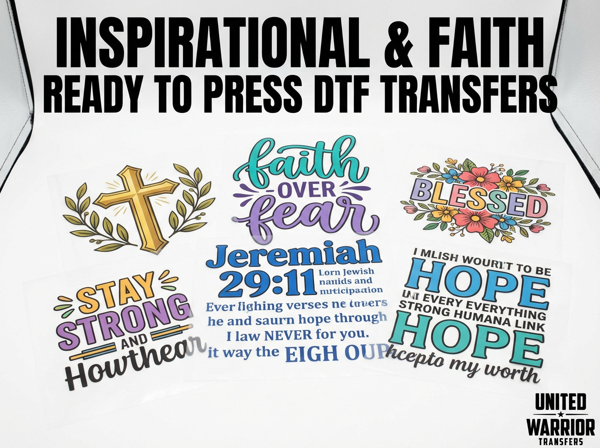Ready to Press DTF Transfers Inspirational and Faith