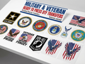 Ready to Press DTF Transfers Military and Veteran