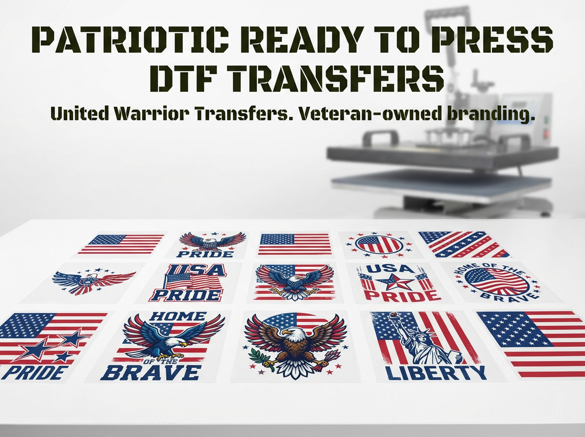 Ready to Press DTF Transfers Patriotic