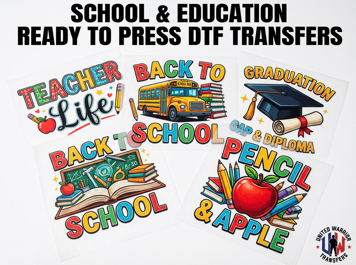Ready to Press DTF Transfers School and Teacher