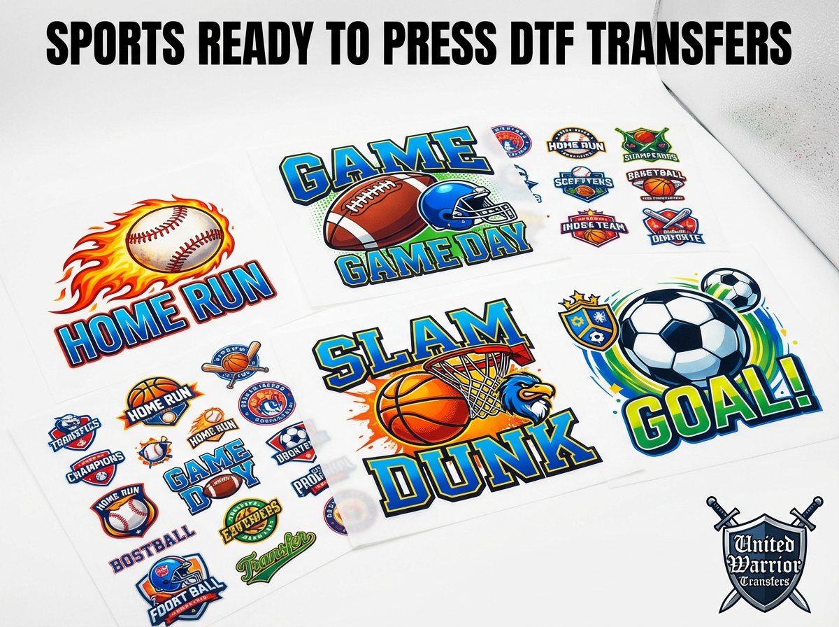 Ready to Press DTF Transfers Sports and Athletic